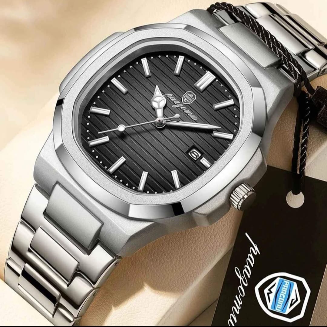 PAAZOMU Men’s Stainless Steel Watch – Hardlex Glass