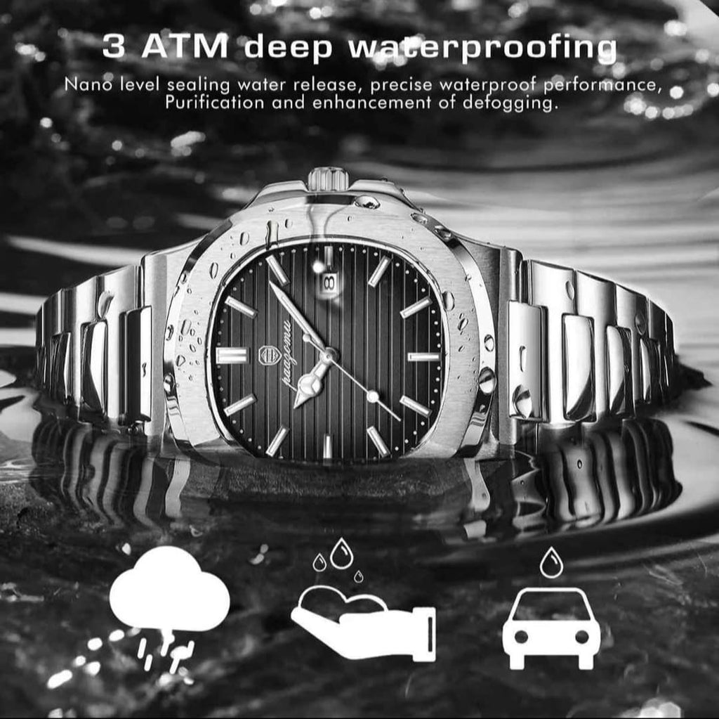 PAAZOMU Men’s Stainless Steel Watch – Hardlex Glass