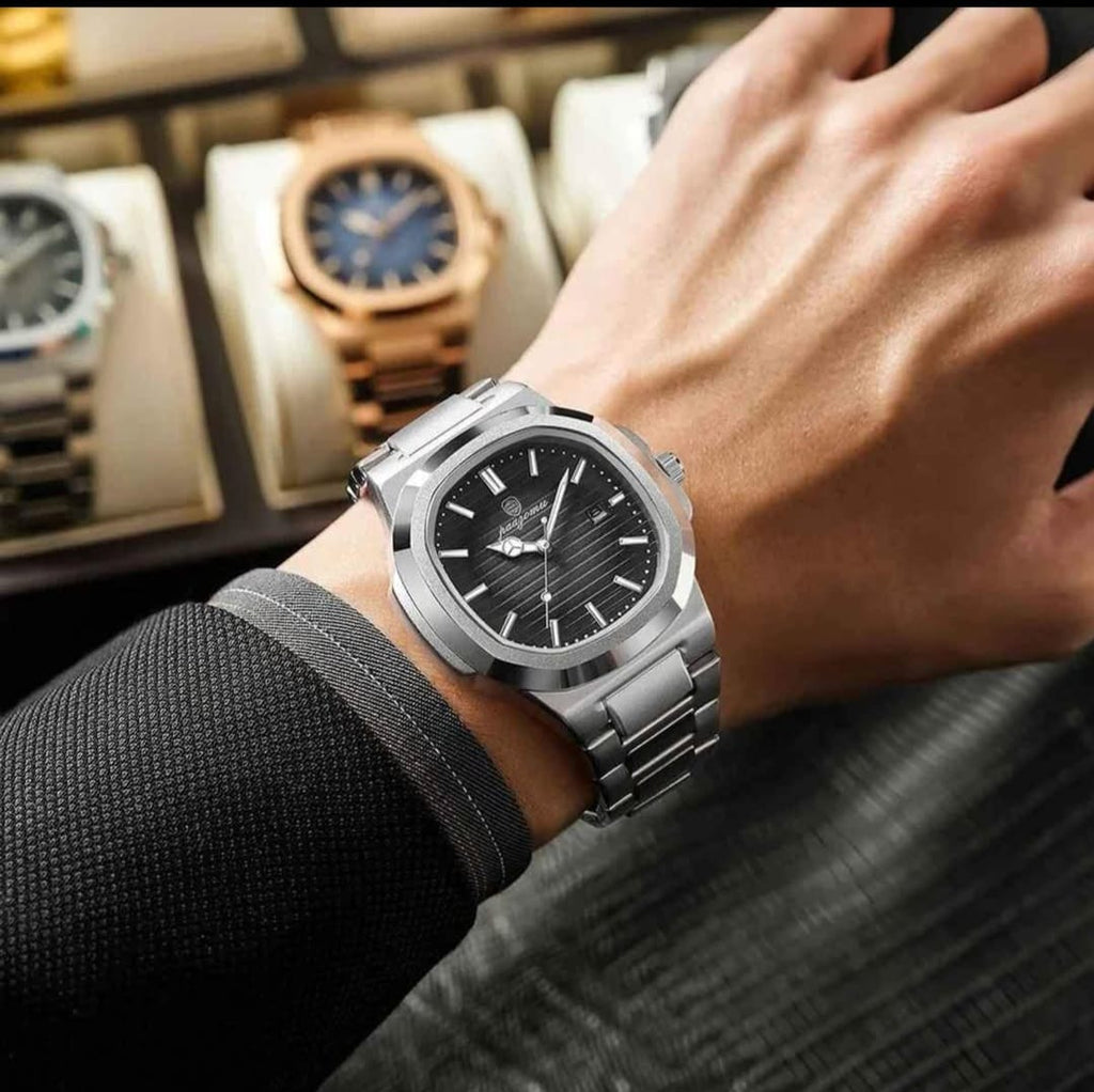 PAAZOMU Men’s Stainless Steel Watch – Hardlex Glass