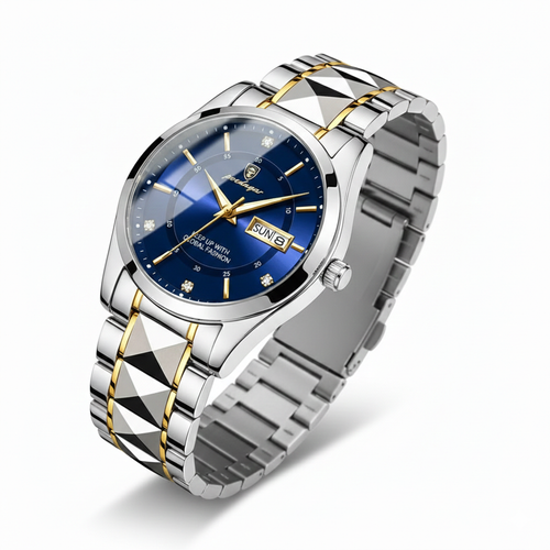 POEDAGAR 615 লাক্সারি ডায়মন্ড কাট ঘড়ি – ক্লাসি পুরুষদের জন্য এলিগ্যান্ট চয়েস