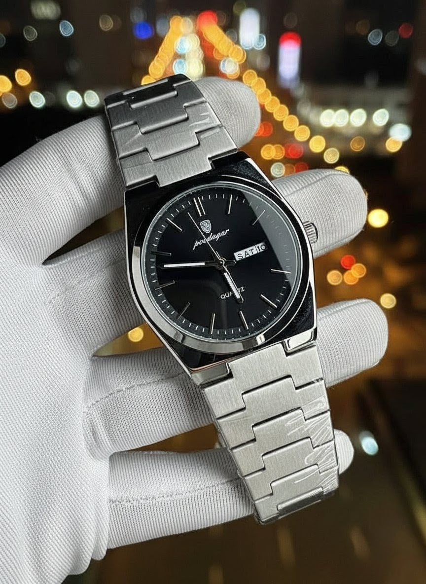 POEDAGAR 930 পুরুষদের স্টাইলিশ স্টেইনলেস স্টিল ঘড়ি